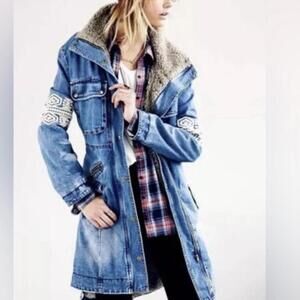 Free People Women's Blue Jacket